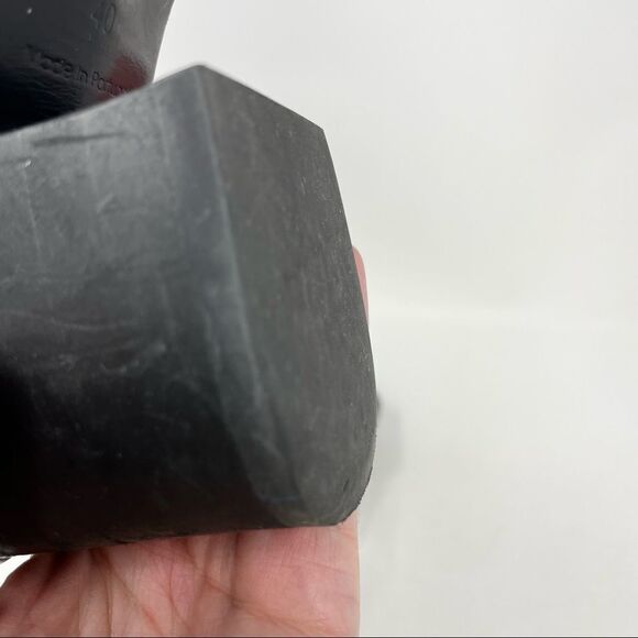 Cos Black Leather Chunky Heel Lace Up Sandals Size 40 - Picture 9 of 11